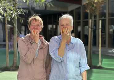 Astrid Bienstman en Nadine Langeraert van basisschool De Zonnepoort in Gent
