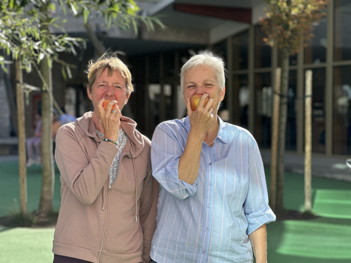 Astrid Bienstman en Nadine Langeraert van basisschool De Zonnepoort in Gent Astrid Bienstman en Nadine Langeraert van basisschool De Zonnepoort in Gent